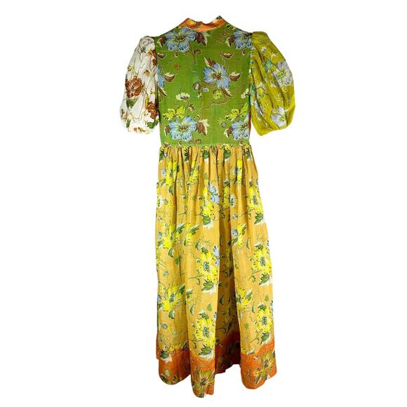 ALEMAIS Hotel Lamu Spliced Floral Shirt Midi Dress Size US 6 AU 10 - Picture 4 of 14